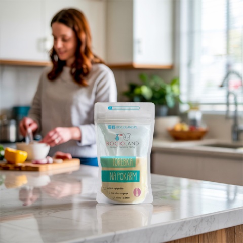 Woreczki strunowe do przechowywania pokarmu mrożenia Bocioland 200ml 30 szt