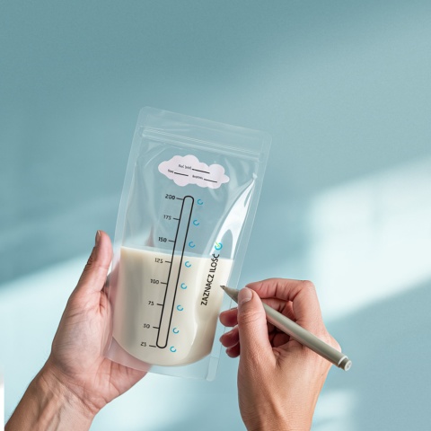 Woreczki strunowe do przechowywania pokarmu mrożenia Bocioland 200ml 30 szt