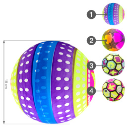 Piłka plażowa ogrodowa miękka 18 cm gumowa do basenu piaskownicy 6 sztuk