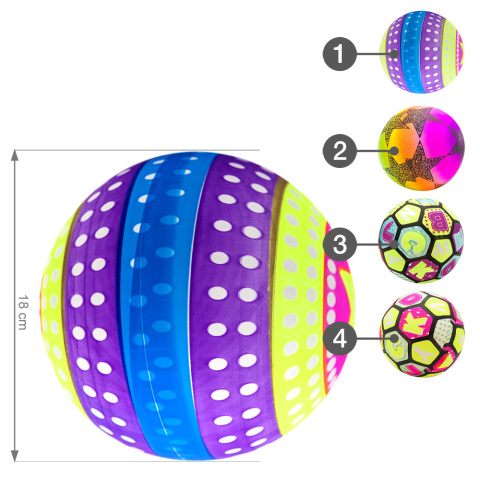 Piłka plażowa ogrodowa miękka 18 cm gumowa do basenu piaskownicy 6 sztuk Piłka plażowa ogrodowa miękka 18 cm gumowa do basenu piaskownicy 6 sztuk
