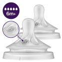 Smoczek Avent do butelki szeroki szybki Philips Natural Response 6+ 2pak x2