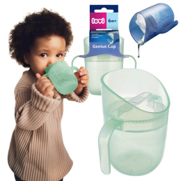 LOVI Kubek treningowy do nauki picia z uchwytami Genius 150 ml 6+ zielony