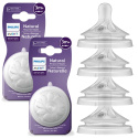 Smoczek Avent do butelki szeroki średni Philips Natural Response 3+ 4pak