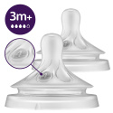 Smoczek Avent do butelki szeroki średni Philips Natural Response 3+ 4pak