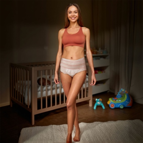 Majtki poporodowe oddychające z podkładem Canpol jednorazowe 5 szt. S/M