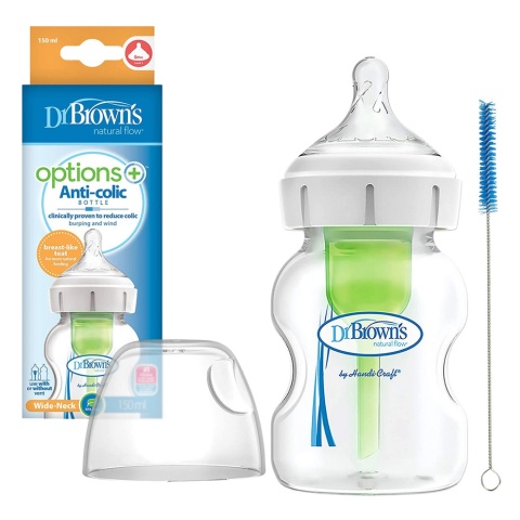 Butelka Dr Browns Options antykolkowa szeroka wolny przepływ 150 ml 0+