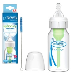 Butelka Dr Browns Options antykolkowa wąska wolny przepływ 120 ml 0+