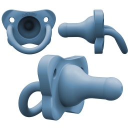 Dr Browns Smoczek uspokajający okrągły silikonowy miękki gryzak 0+ niebieski