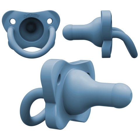 Dr Browns Smoczek uspokajający okrągły silikonowy miękki gryzak 0+ niebieski