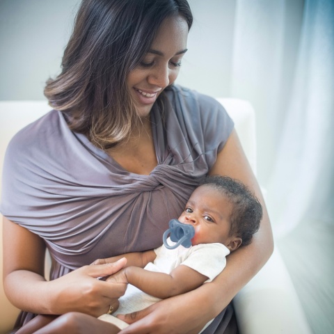 Dr Browns Smoczek uspokajający okrągły silikonowy miękki gryzak 0+ niebieski