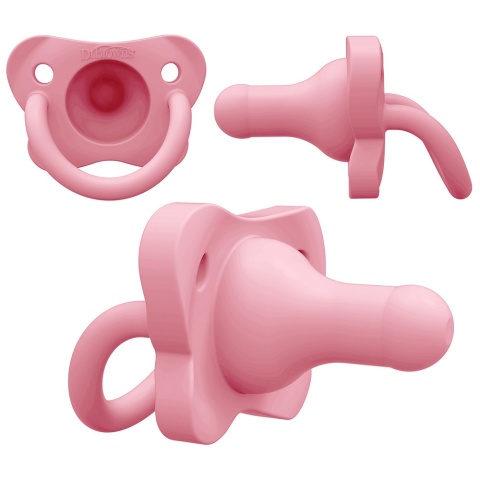 Dr Browns Smoczek uspokajający okrągły silikonowy miękki gryzak 0+ różowy