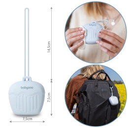 Etui na smoczek BabyOno pojemnik silikonowy z mocowaniem niebieski