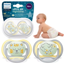 Smoczek Avent uspokajający symetryczny Philips Ultra Air 18+ 2pak SCF376/01
