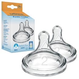 Smoczek do butelki Dr Browns Options+ szeroki średni przepływ 3+ 2pak