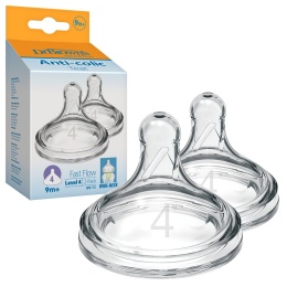 Smoczek do butelki Dr Browns Options+ szeroki szybki przepływ 9+ 2pak