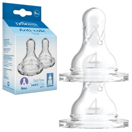 Smoczek do butelki Dr Browns Standard wąski szybki przepływ 9+ 2pak