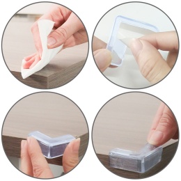 Zabezpieczenia na rogi stołów szafek BabyOno silikonowe 12 szt. + taśma