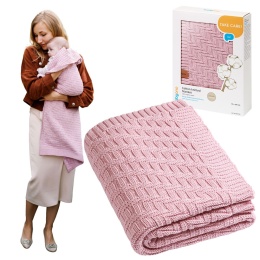 Koc bawełniany hipoalergiczny antybakteryjny BabyOno całoroczny różowy