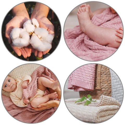 Koc bawełniany hipoalergiczny antybakteryjny BabyOno całoroczny różowy