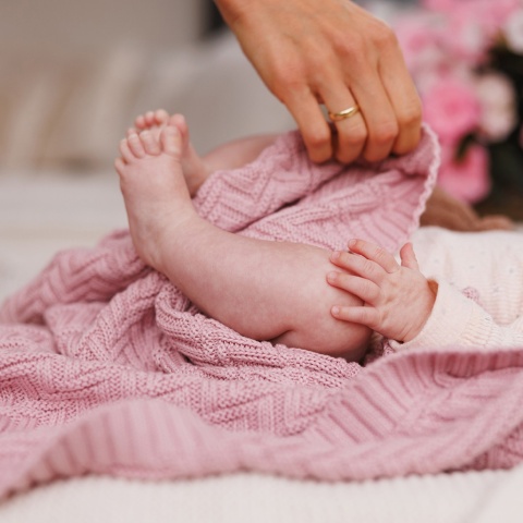 Koc bawełniany hipoalergiczny antybakteryjny BabyOno całoroczny różowy