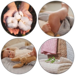 Koc bawełniany hipoalergiczny antybakteryjny BabyOno całoroczny szary