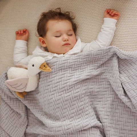 Koc bawełniany hipoalergiczny antybakteryjny BabyOno całoroczny szary