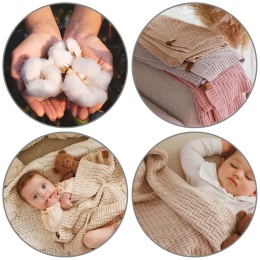 Koc bawełniany hipoalergiczny antybakteryjny BabyOno całoroczny beżowy