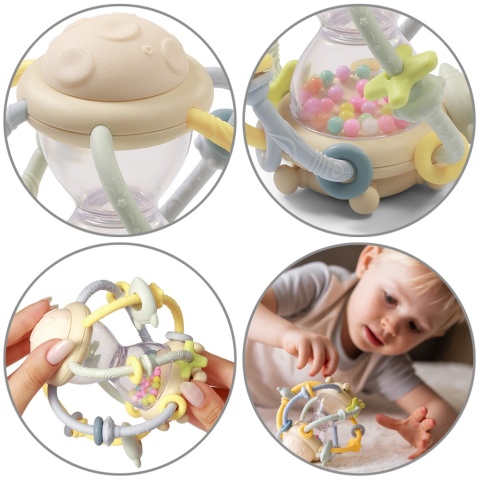 Zabawka sensoryczna dla niemowląt Babyono gryzak grzechotka Montessori