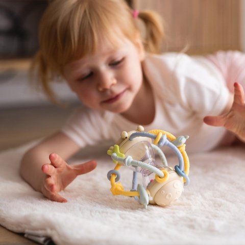 Zabawka sensoryczna dla niemowląt Babyono gryzak grzechotka Montessori