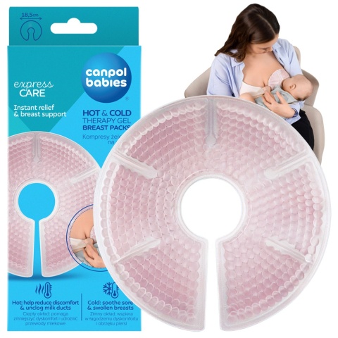 Kompres żelowy chłodzący na piersi Canpol do terapii ciepłem zimnem 2 szt.