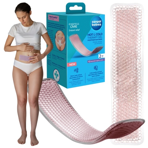 Okłady żelowe chłodzące po porodzie Canpol do terapii ciepłem zimnem 2 szt.