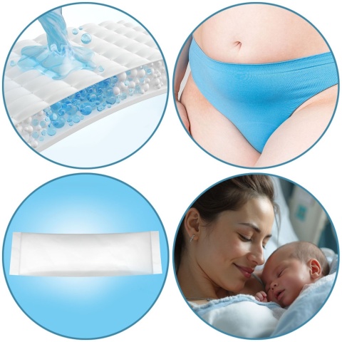 Podpaska poporodowa chłodząca jednorazowa z paskiem Canpol 11 x 33 cm 1 szt