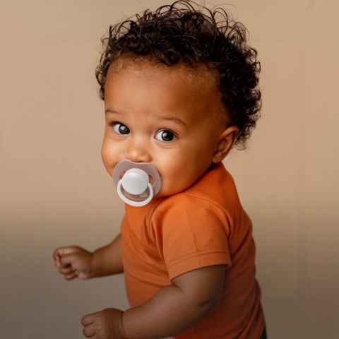 Smoczek LOVI Prime uspokajający symetryczny silikon etui 0m+ blush świeci