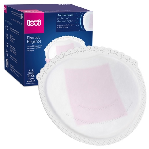 Wkładki laktacyjne LOVI Discreet Elegance wysokochłonne białe 60 szt.