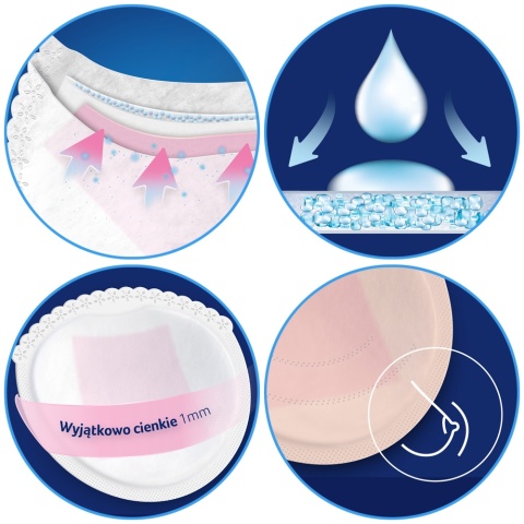 Wkładki laktacyjne LOVI Discreet Elegance wysokochłonne białe 60 szt.