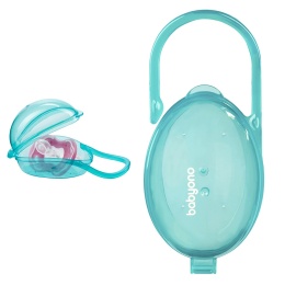 Etui na smoczek BabyOno pojemnik uniwersalny z mocowaniem do wózka zielony