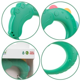 Grzechotka sensoryczna Akuku zabawka dla niemowląt z wypustkami krokodyl