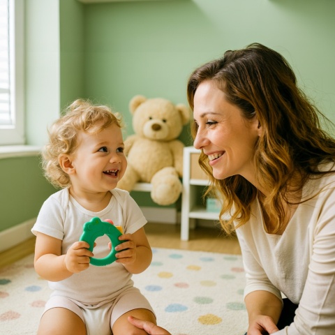 Grzechotka sensoryczna Akuku zabawka dla niemowląt z wypustkami krokodyl