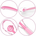 Łyżeczka dla niemowląt do karmienia Babyono miękka silikonowa różowa