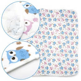 Mata do przewijania wielorazowa nieprzemakalna Akuku podkład 55x70 cm sowy
