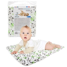 Mata do przewijania wielorazowa nieprzemakalna Akuku podkład 55x70 zielony