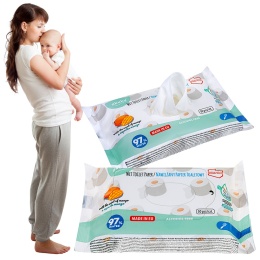 Nawilżany papier toaletowy Akuku spłukiwalny biodegradowalny 50 szt