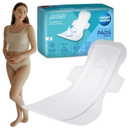 Podpaski poporodowe ze skrzydełkami Canpol na noc oddychające 8 szt.