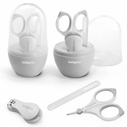 Zestaw do paznokci Babyono dla dzieci i niemowląt pielęgnacyjny 4w1 szary