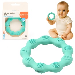 Gryzak sensoryczny BabyOno silikonowy na ząbkowanie do chłodzenia miętowy