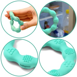 Gryzak sensoryczny BabyOno silikonowy na ząbkowanie do chłodzenia miętowy