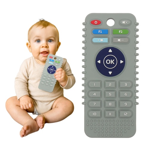 Gryzak sensoryczny silikonowy Bocioland na ząbkowanie pilot do telewizora