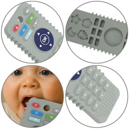 Gryzak sensoryczny silikonowy Bocioland na ząbkowanie pilot do telewizora