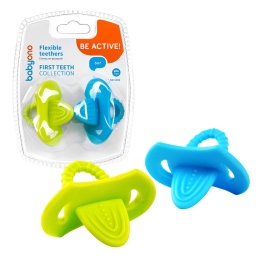 Gryzak silikonowy sensoryczny BabyOno na ząbkowanie do chłodzenia 2 szt