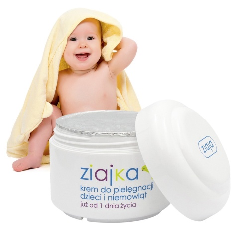 Krem Ziajka do pielęgnacji skóry niemowląt witamina E+F D-panthenol 50ml